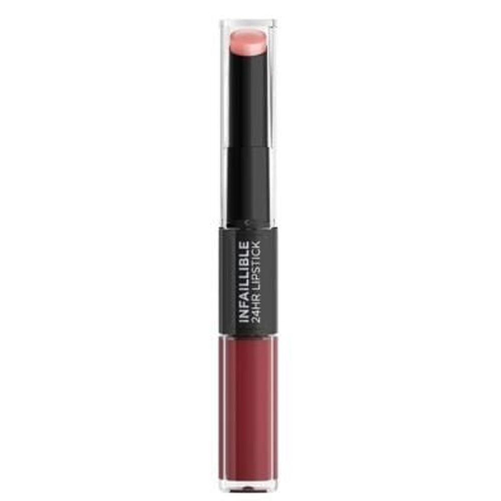Duo Rouge à Lèvres Longue Tenue Infaillible 24H L'Oréal Paris 502 Red To Stay pas cher
