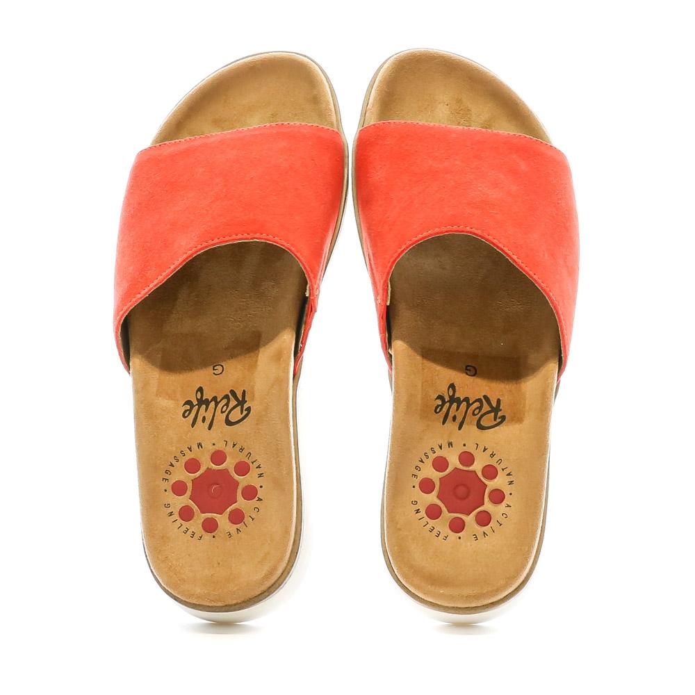 Sandales Rouge Femme RELIFE Joymule vue 3