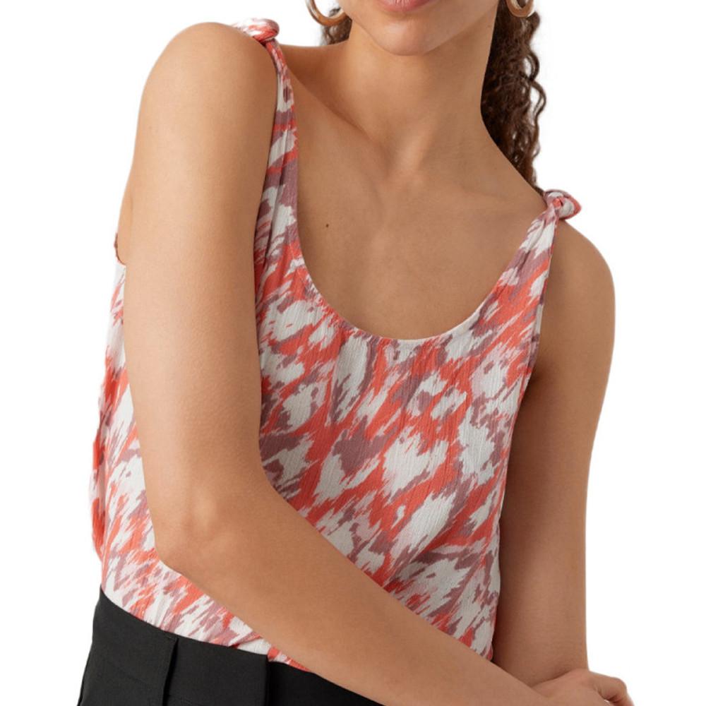 Débardeur Orange à Motifs Femme Vero Moda Menny Singlet pas cher