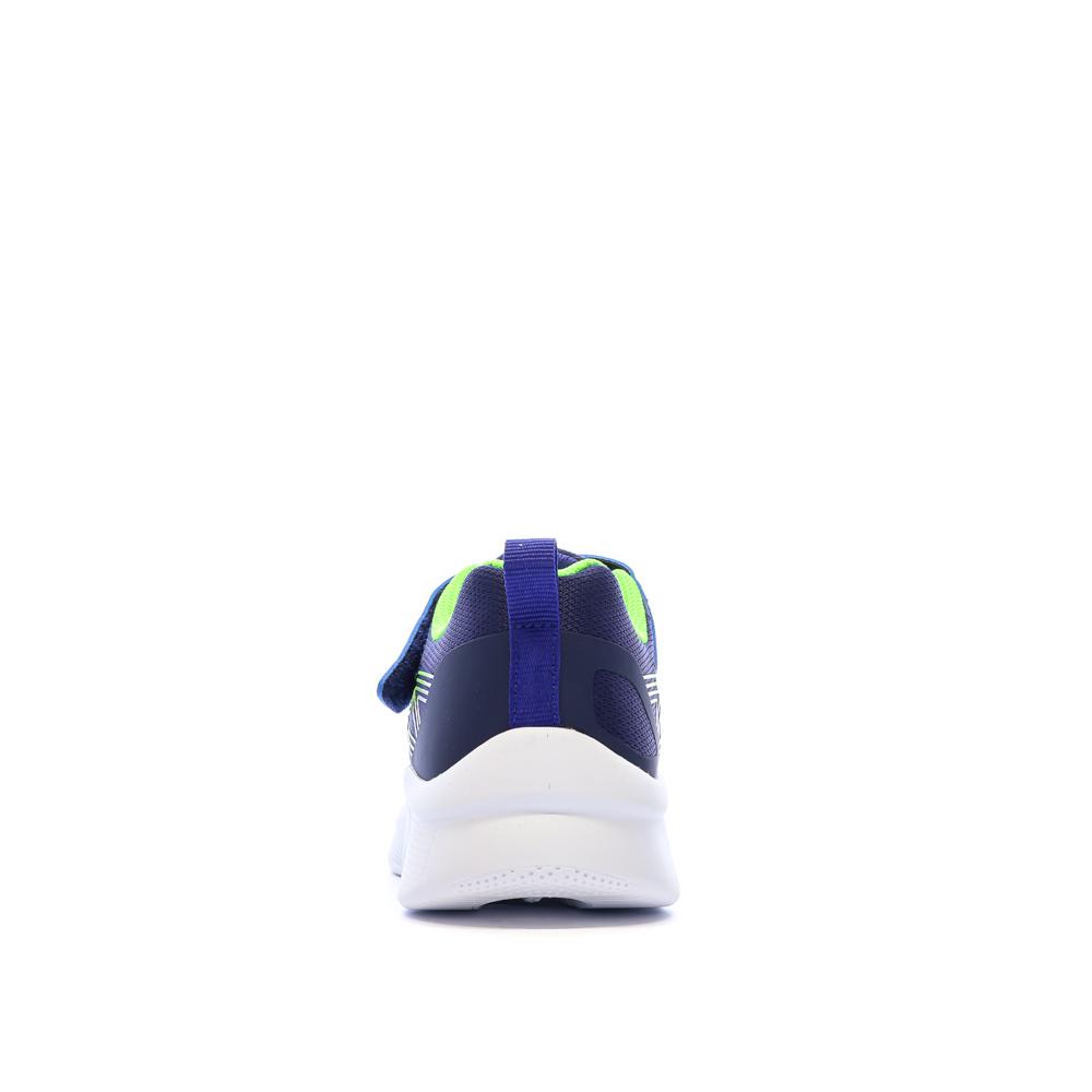 Baskets Marine/Vert Fluo Garçon Skechers Microspec-texlor vue 3