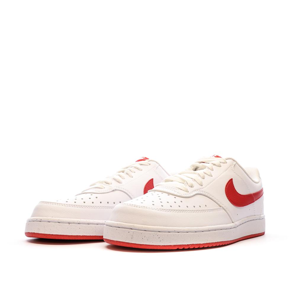 Baskets Blanches/Rouges Homme Nike Court Vision vue 6