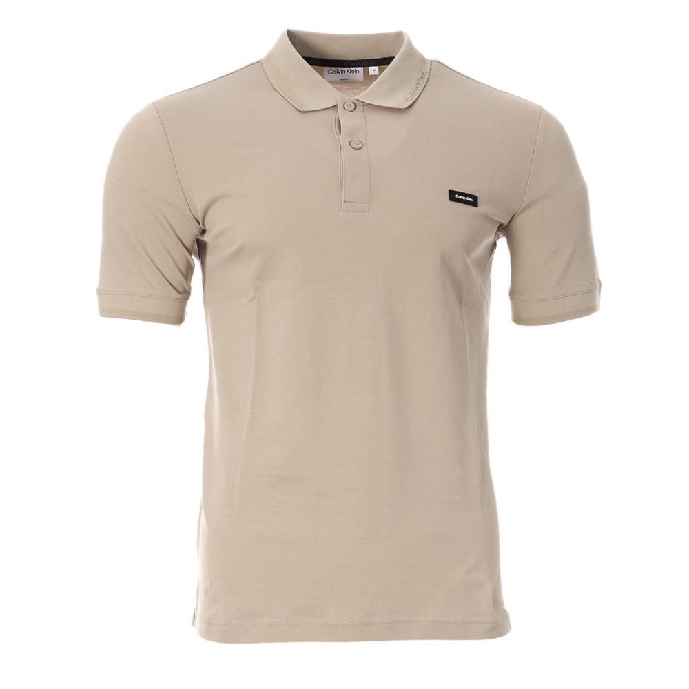 Polo Beige Homme Calvin Klein Jeans Thermo Tech Pique pas cher