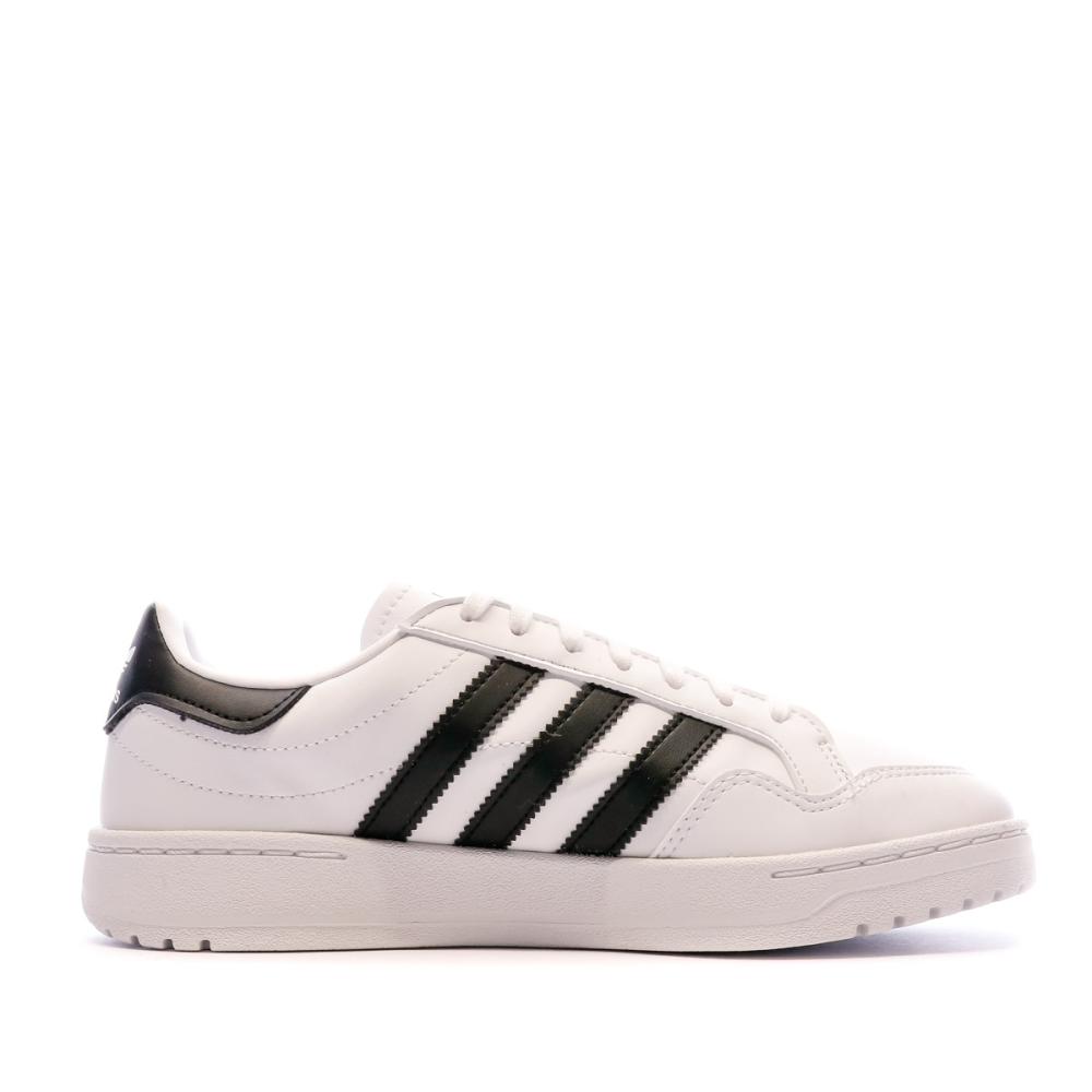 Baskets Blanches Mixte Adidas Team Court J vue 2