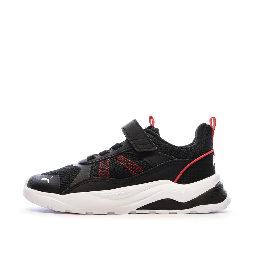 Baskets Noires/Rouges Garçon Puma Anzarun pas cher