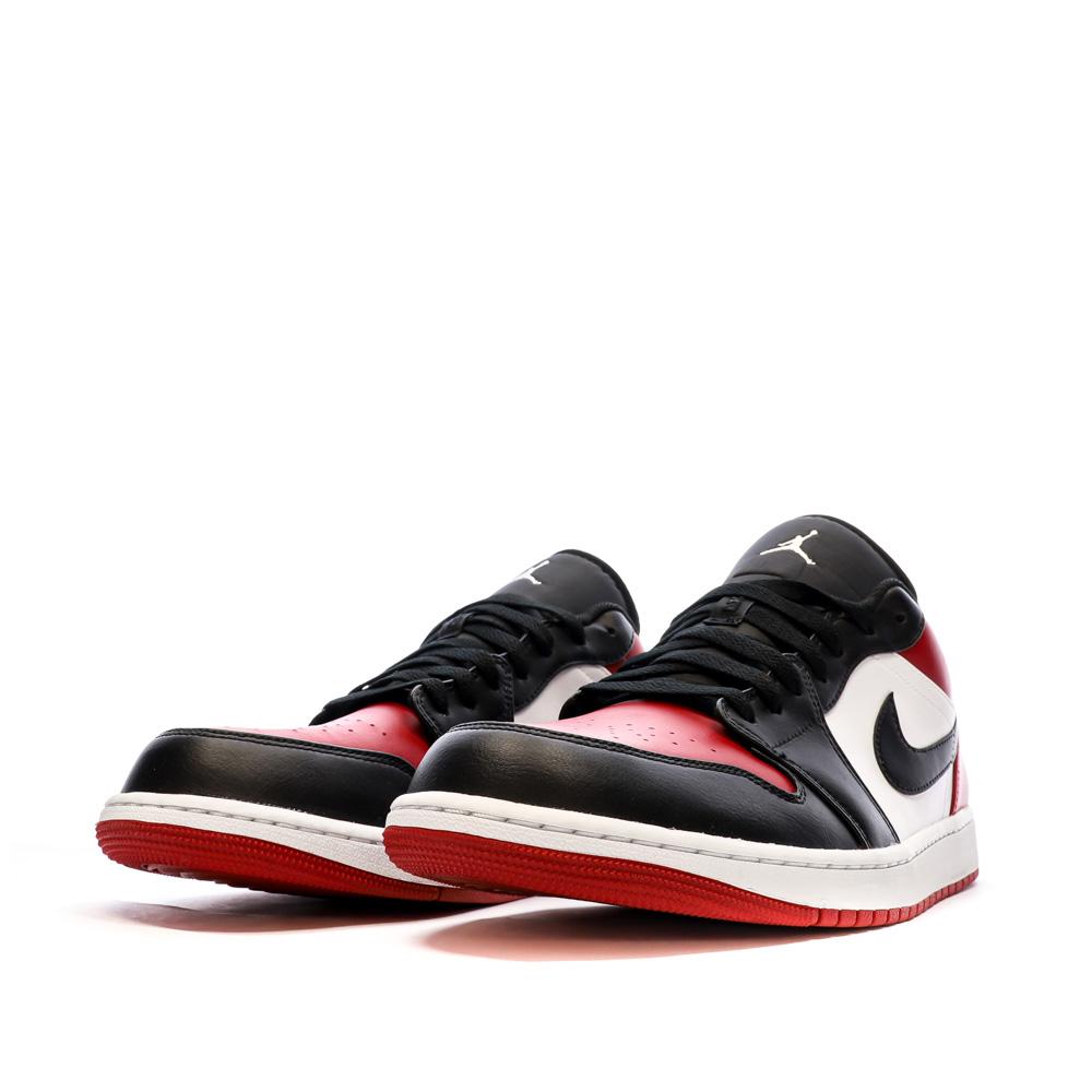 Baskets Noir/Rouge Homme Nike Air Jordan 1 Low vue 6
