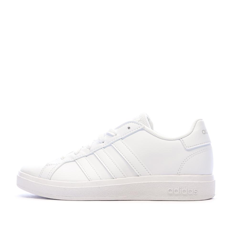 Baskets Blanches Mixte Adidas Grand Court 2.0 K pas cher