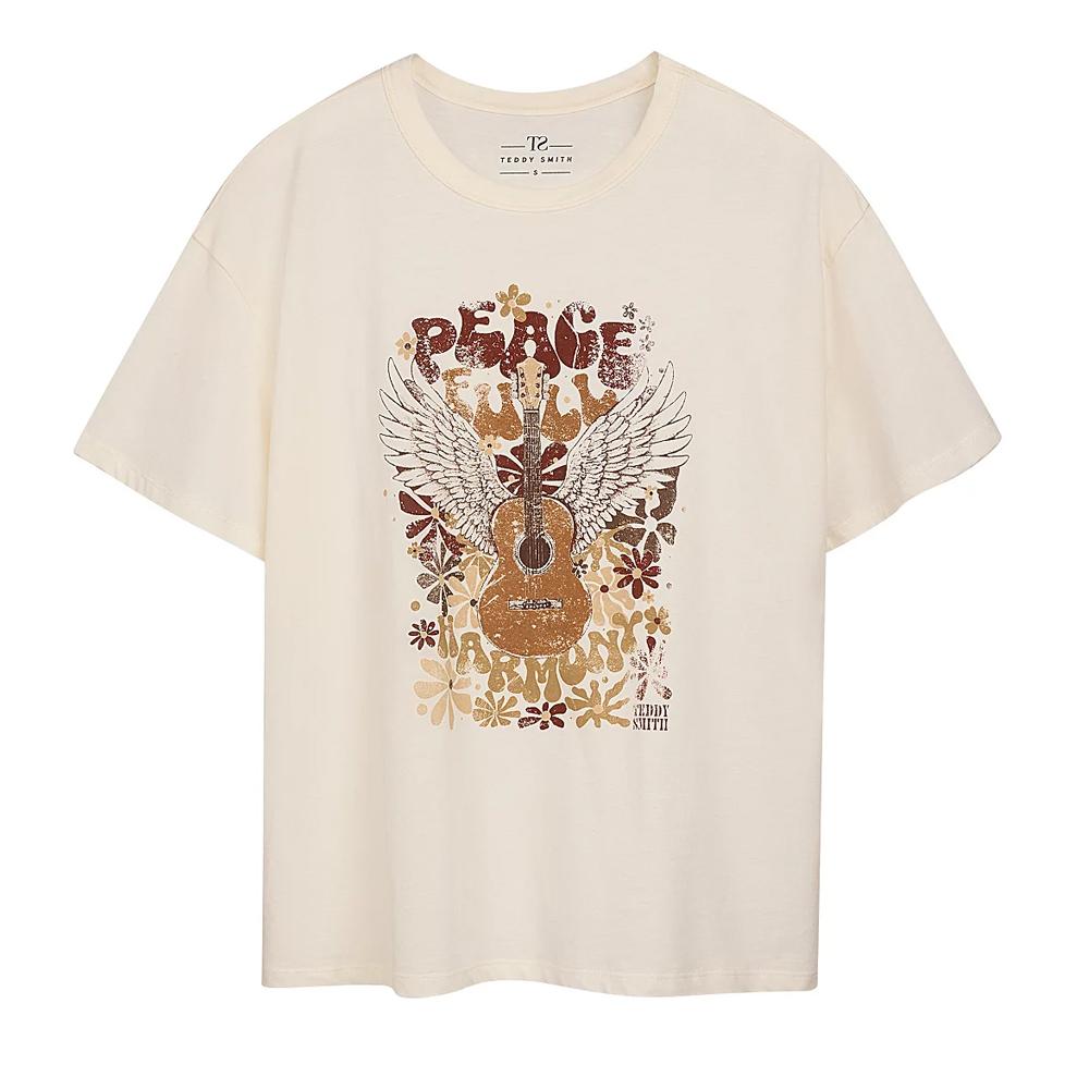 T-shirt Blanc Femme Teddy Smith Harmony pas cher