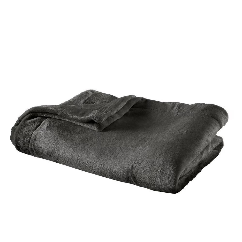 Plaid Gris Dodo Toucher Ultra Doux 130x170 pas cher