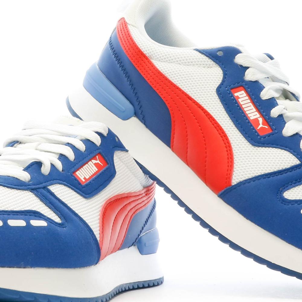 Baskets Blanches/Bleu/Rouge Homme Puma R78 vue 7