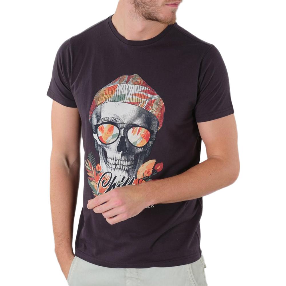 T-shirt Noir Homme Deeluxe Jek pas cher