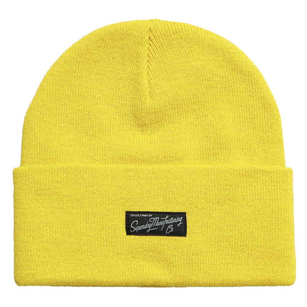 Bonnet Jaune Mixte Superdry Vintage Classic Beanie pas cher