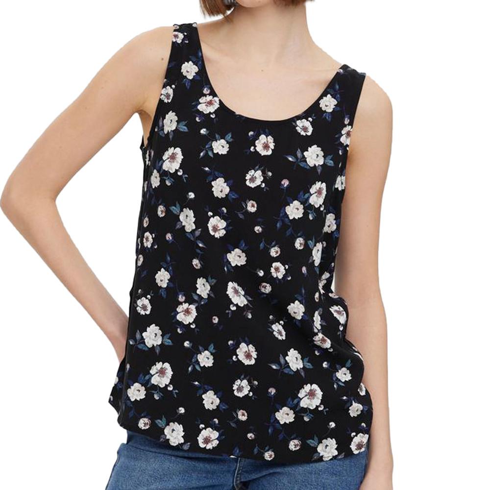 Top à fleurs Noir Femme Vero Moda Simply pas cher