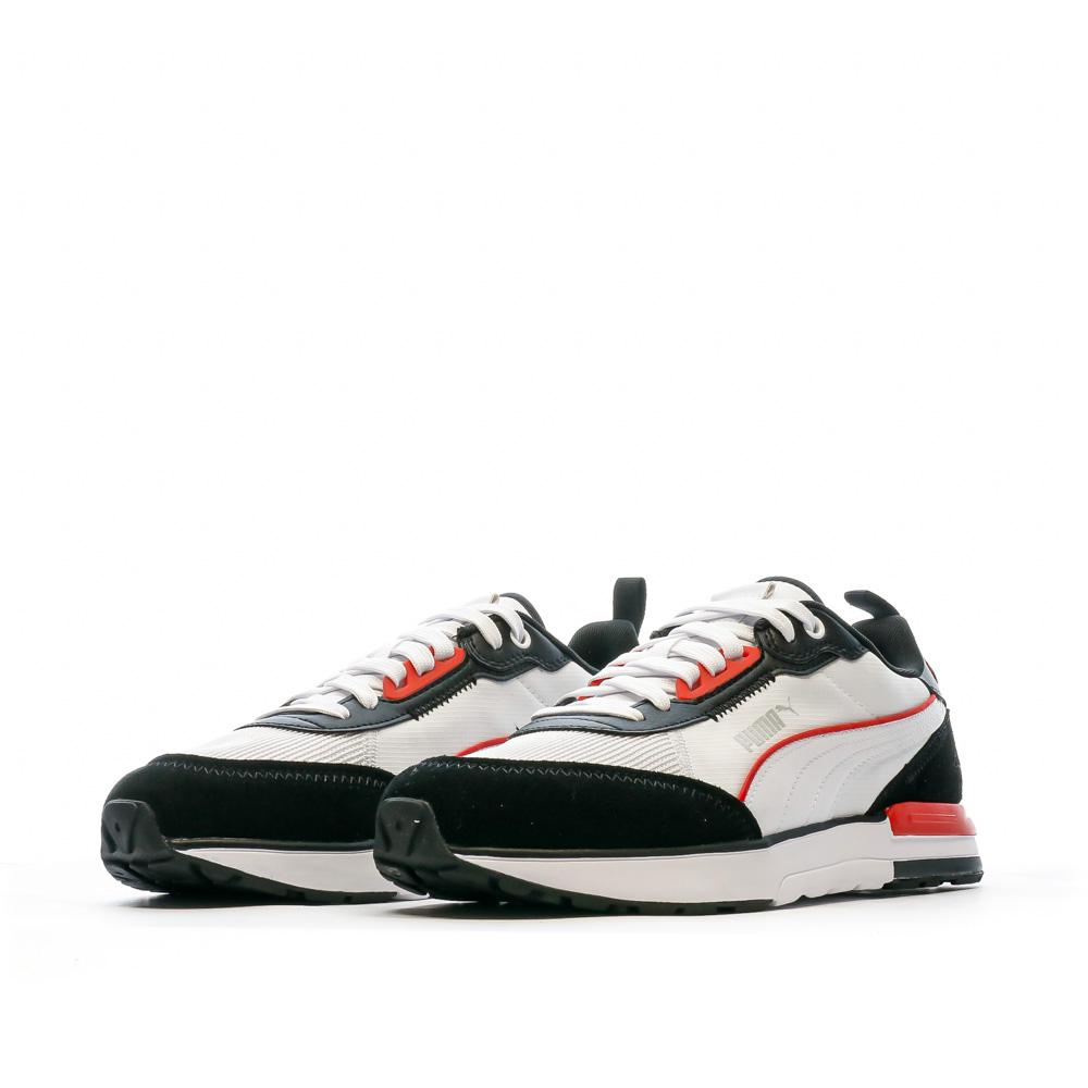 Baskets Blanches/Rouge Homme Puma Puma R22 vue 6