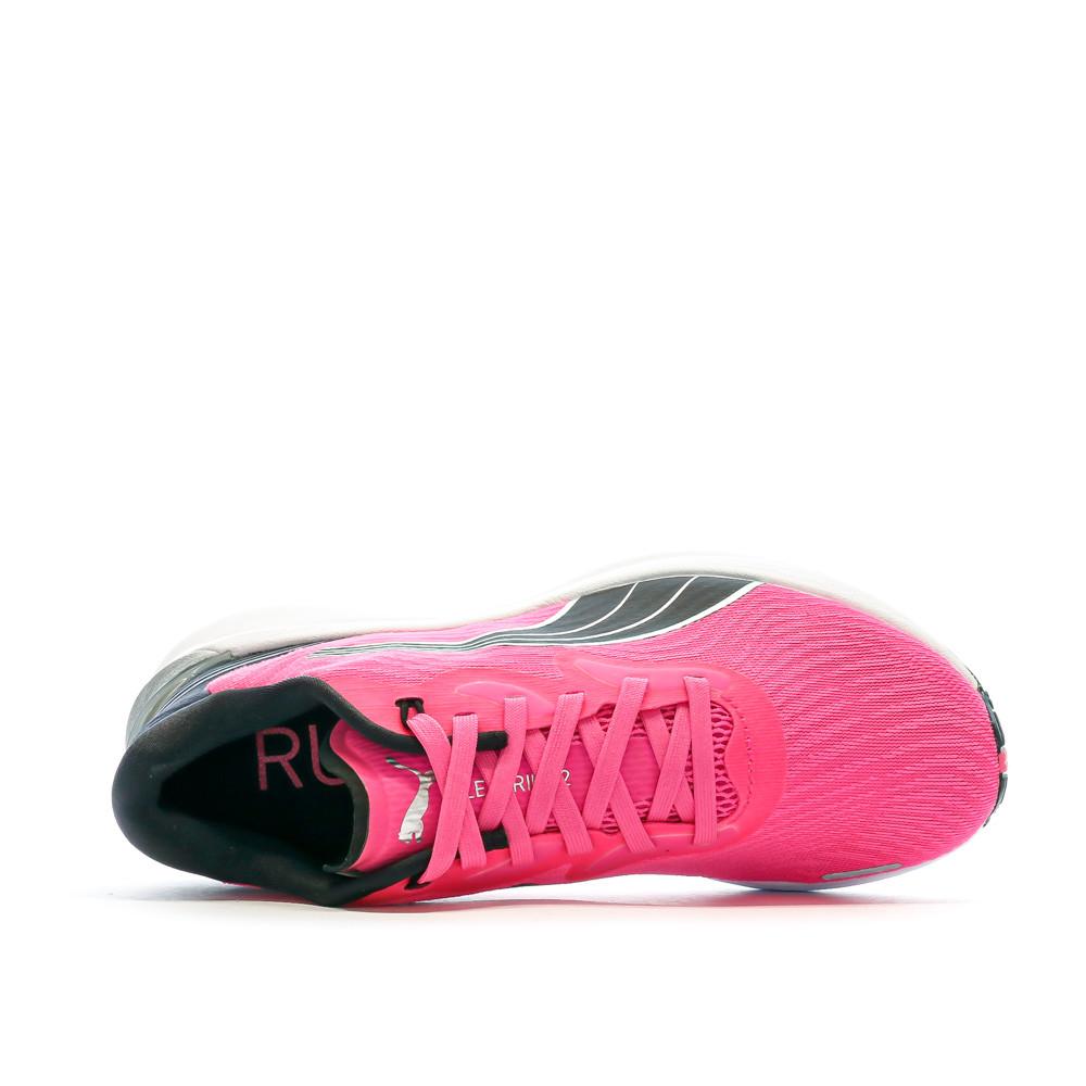 Chaussures de Running Rose/Noire Femme Puma Electrify Nitro vue 4