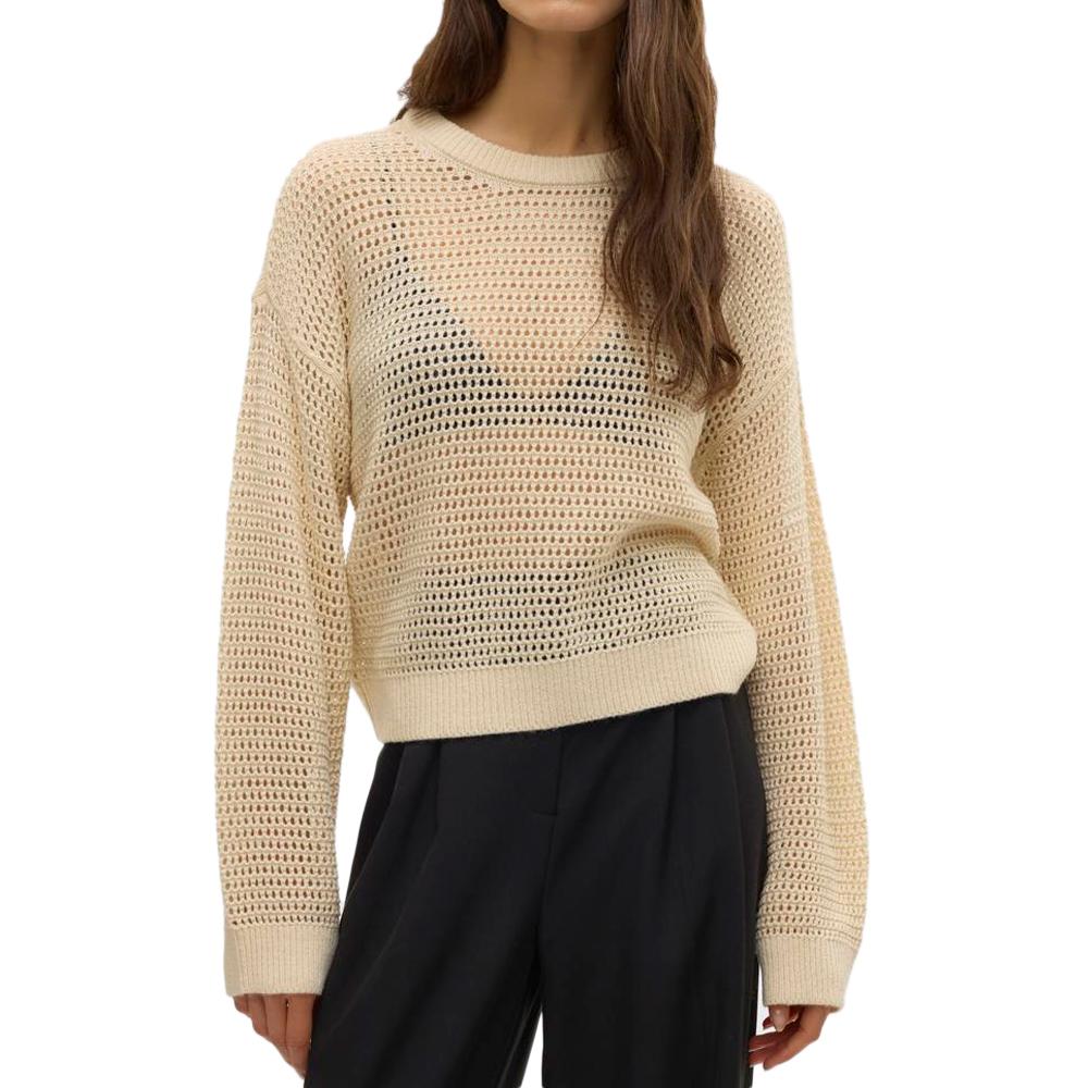 Pull Beige Femme Vero Moda Madera pas cher