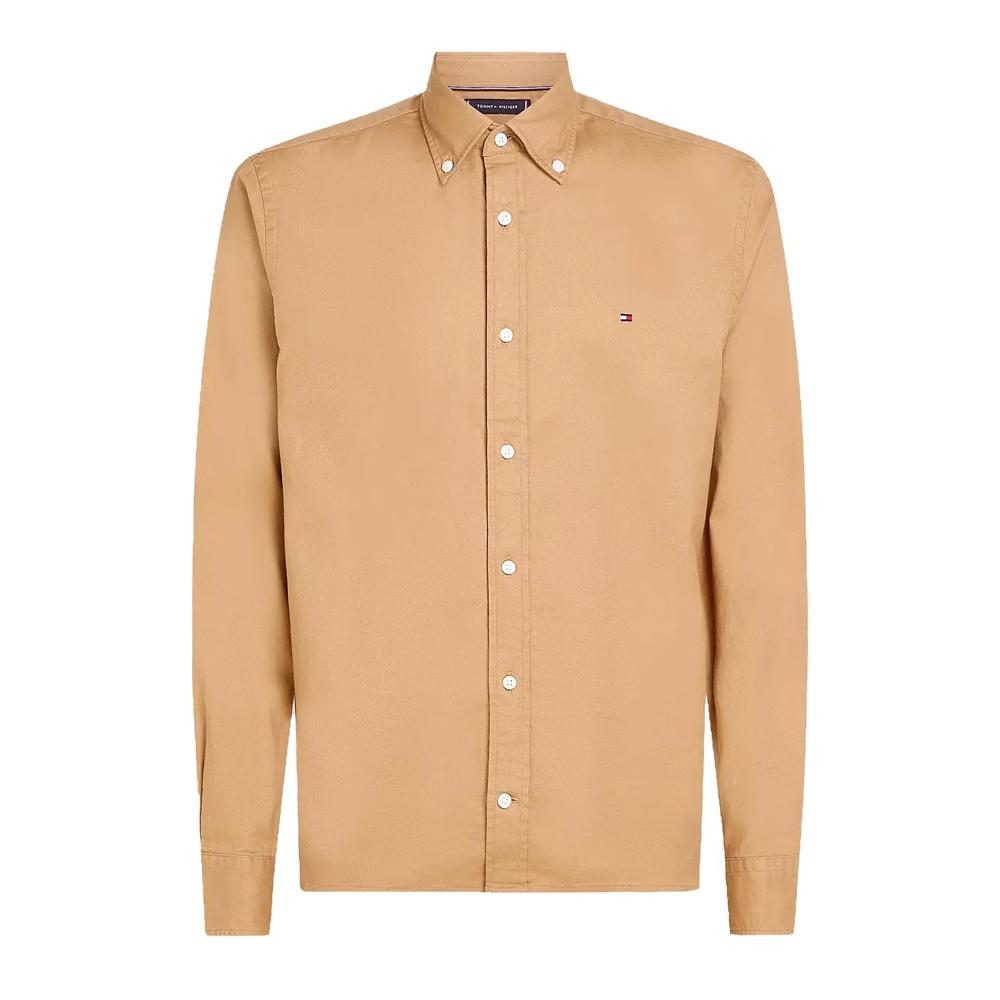 Chemise Camel Homme Tommy Hilfiger Brushed pas cher