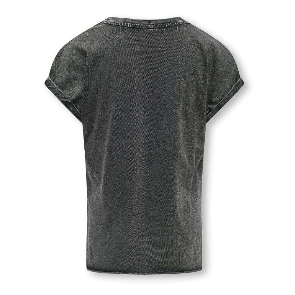T-shirt Gris Fille Kids ONLY Life Amore vue 2