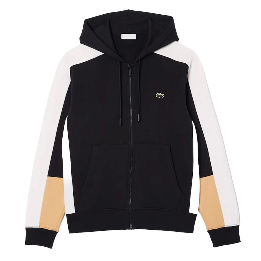 Sweat Noir Homme Lacoste Colorblock Hoodie vue 3