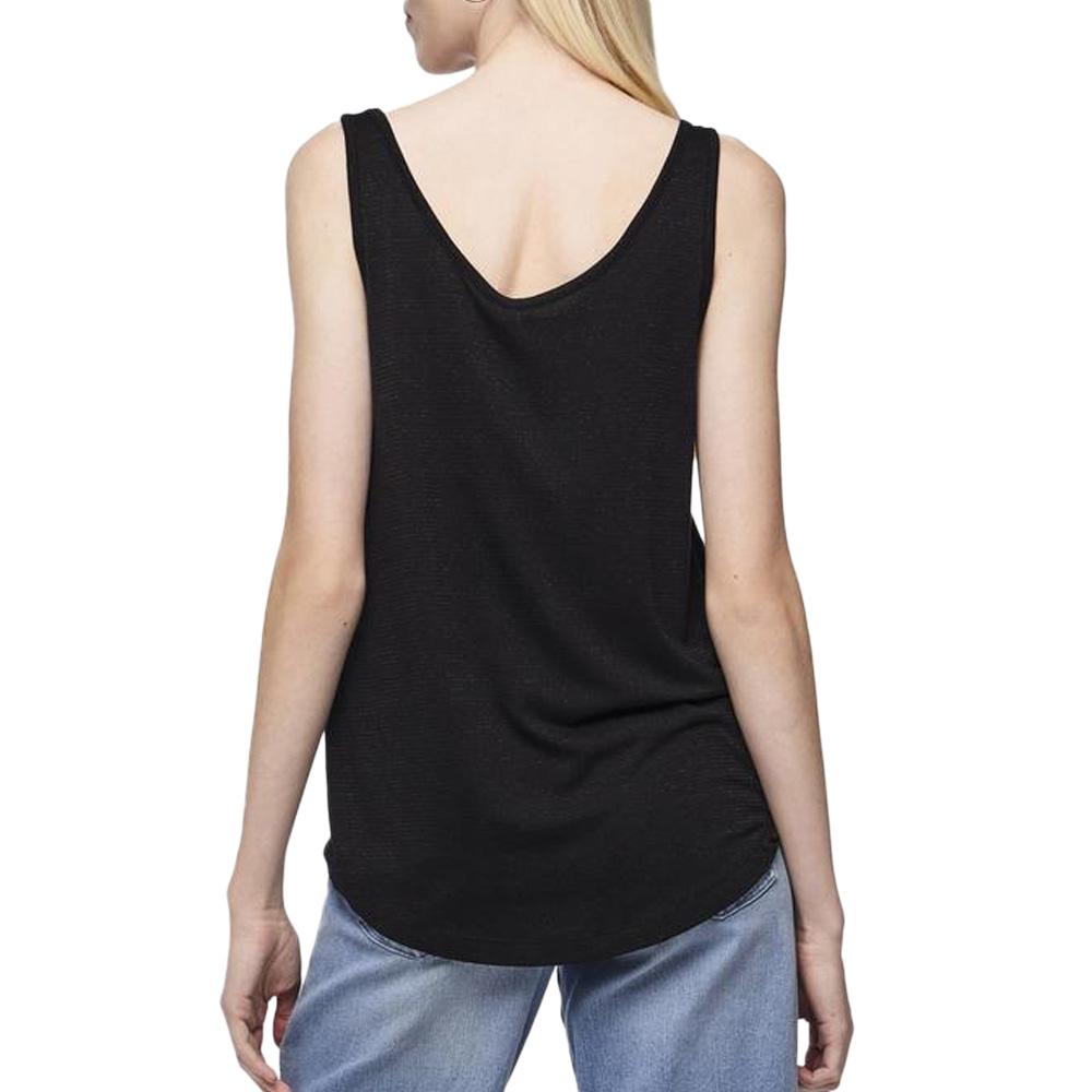 Débardeur Noir Femme Pieces Billo vue 2