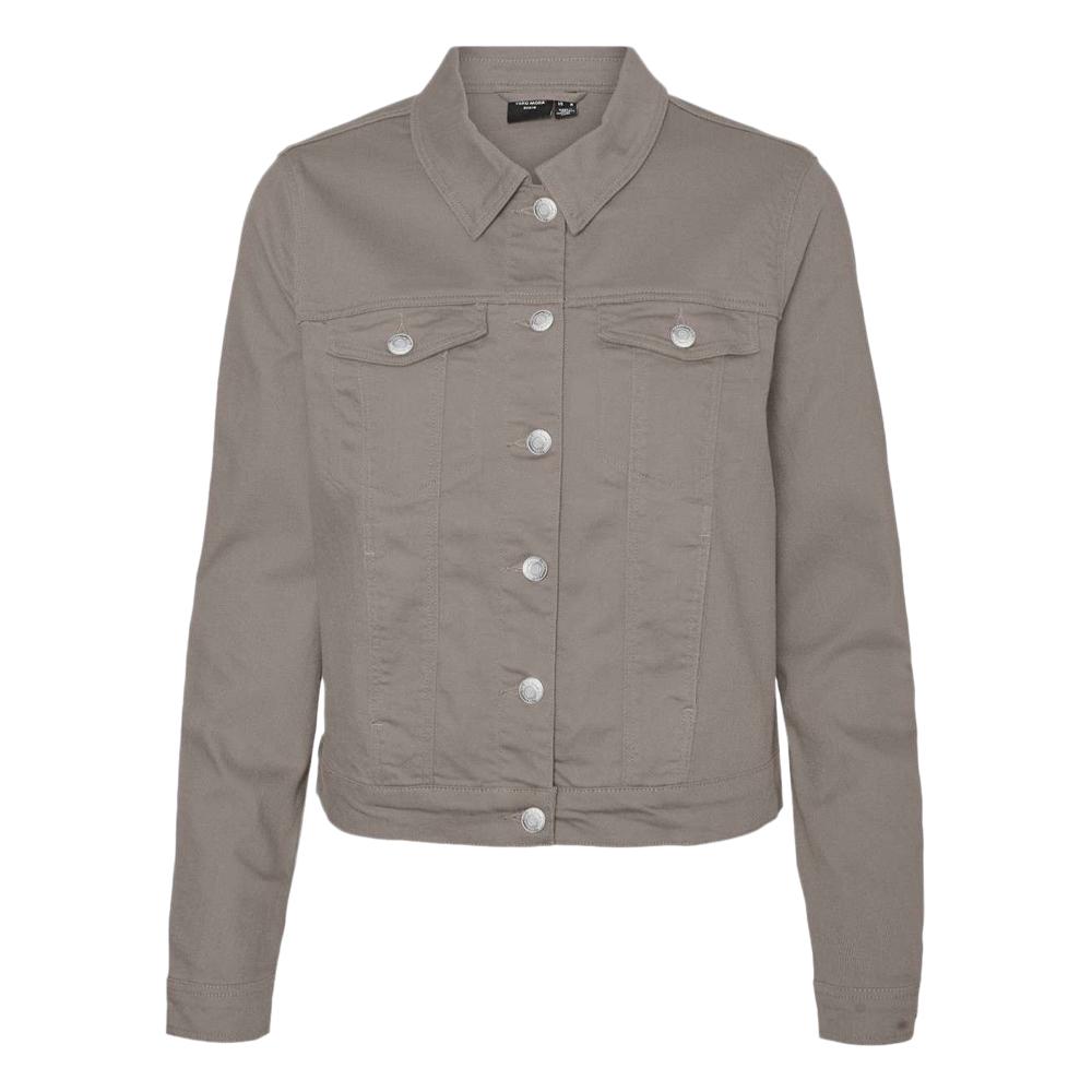 Veste en Jean Marron/Grise Femme VERO MODA Soya pas cher