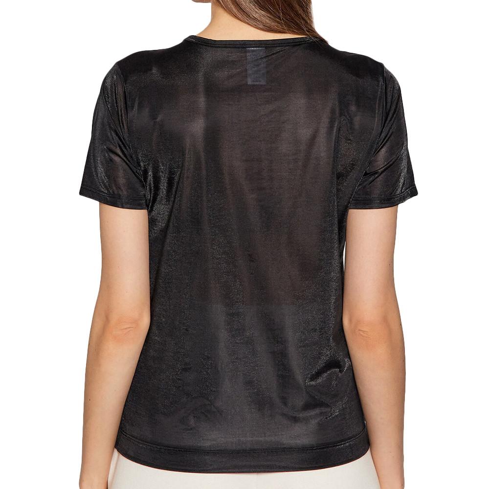 T-shirt Noir Femme Calvin Klein Crew Neck vue 2