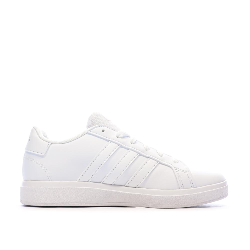 Baskets Blanches Mixte Adidas Grand Court 2.0 K vue 2
