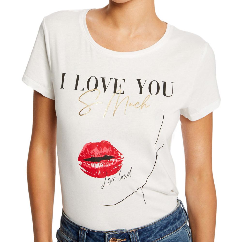T-shirt Blanc Femme Morgan Muchi pas cher