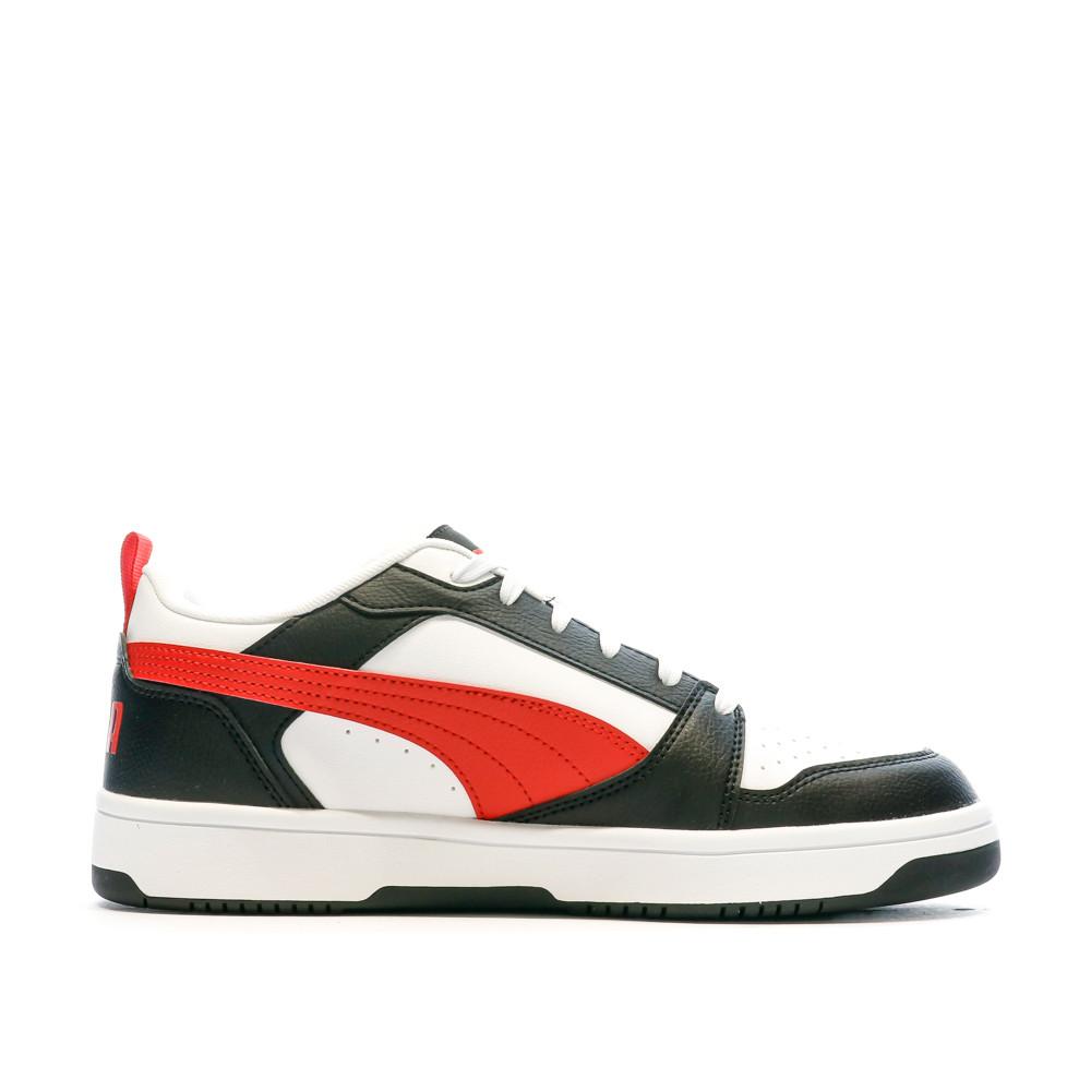 Baskets Noires/Blanches/Rouges Homme Puma Rebound V6 Low vue 2