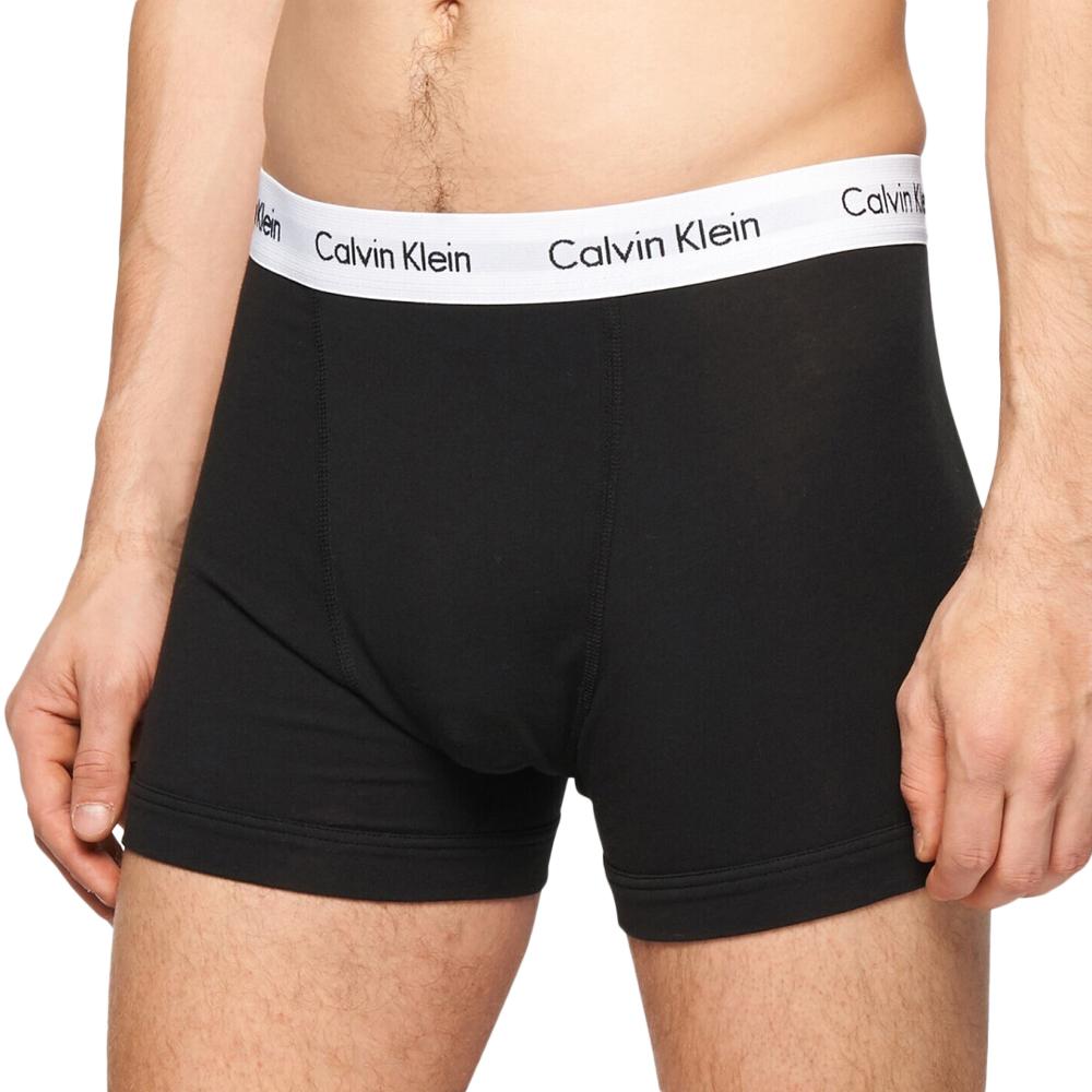 X3 Boxers Noir/Blanc Homme Calvin Klein Jeans Trunk 3p vue 2
