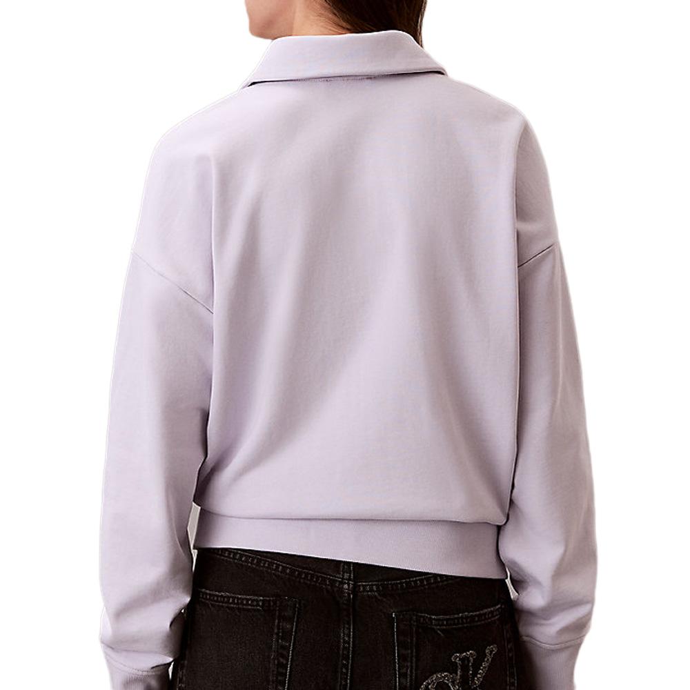 Calvin Klein Jeans Sudadera Mujer Malva French Terry ver 2