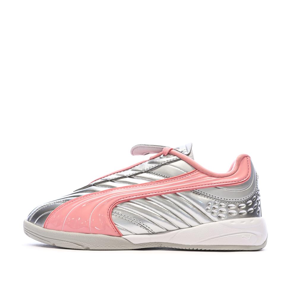 Baskets Argent/Rose Fille Puma Goalgetter pas cher