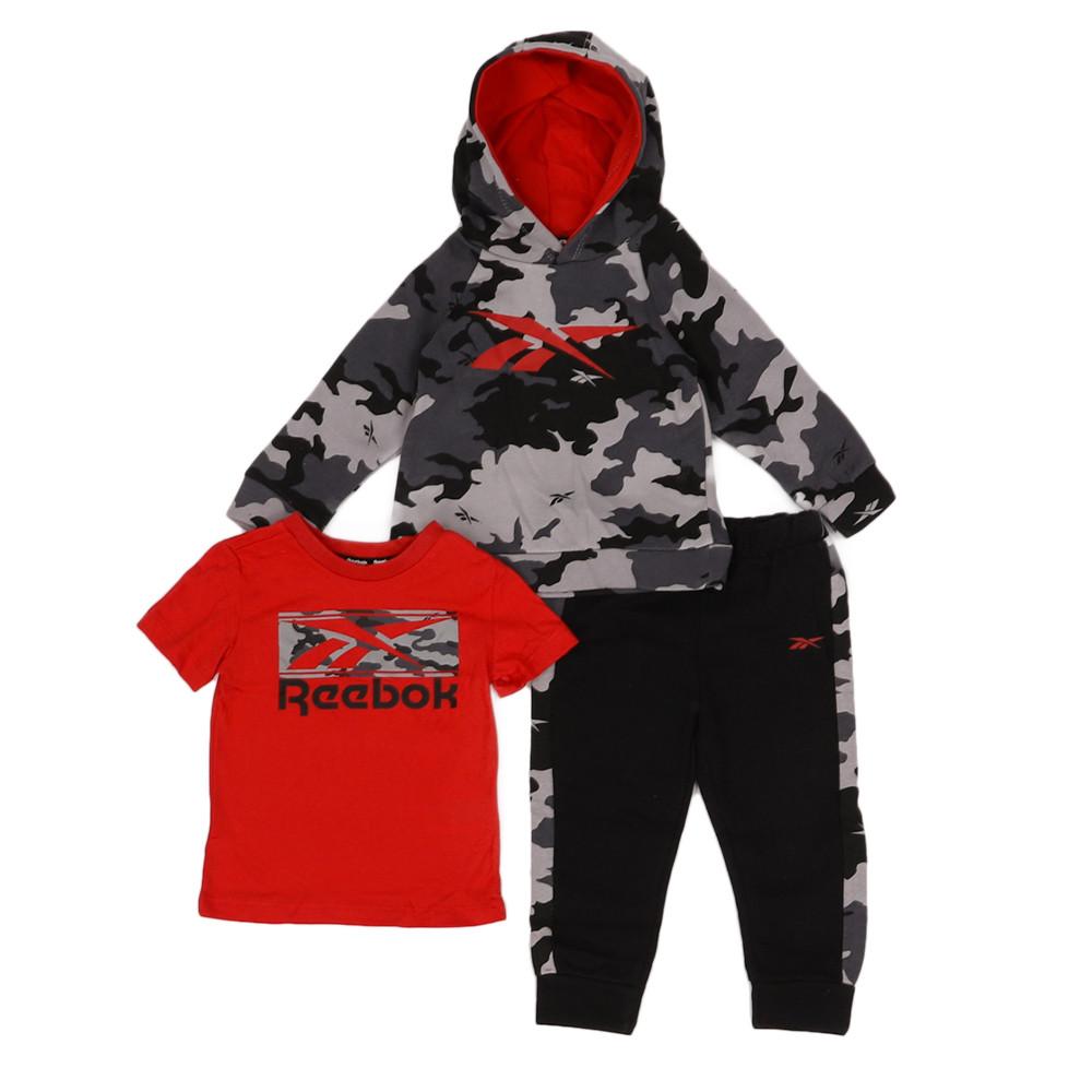 Ensemble de Jogging Noir/Rouge Garçon Reebok B894 pas cher