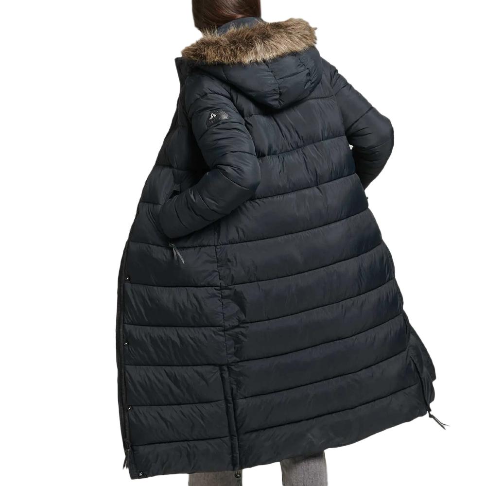 Doudoune longue Noire Femme Superdry Vintage vue 2