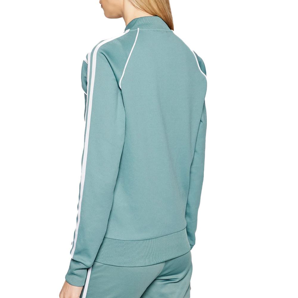 Veste Vert Clair Femme Adidas Tracktop vue 2