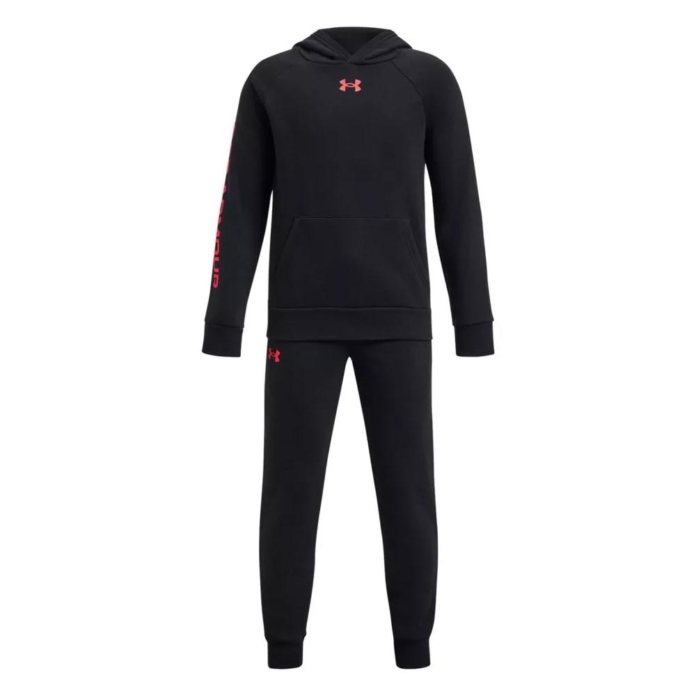 Survêtement Noir/Rouge Garçon Under Armour Fleece Suit pas cher