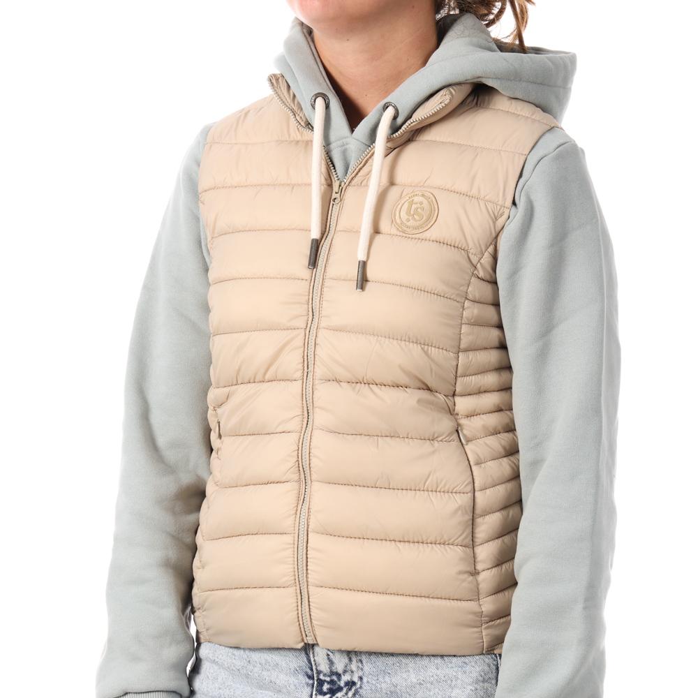 Doudoune sans manches Beige Femme Teddy Smith B-terry pas cher