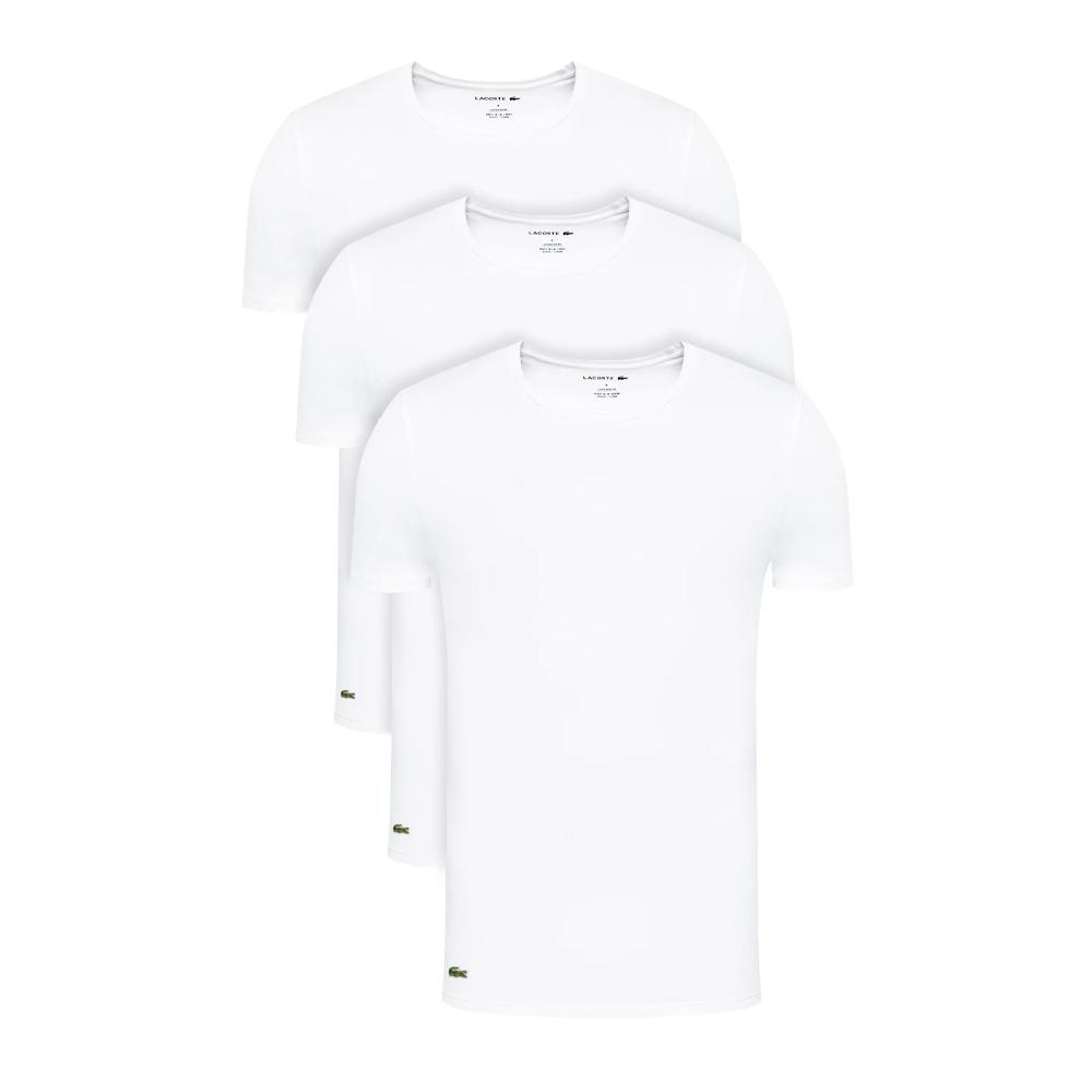 x3 T-shirt Blanc Homme Lacoste TH3321 vue 3