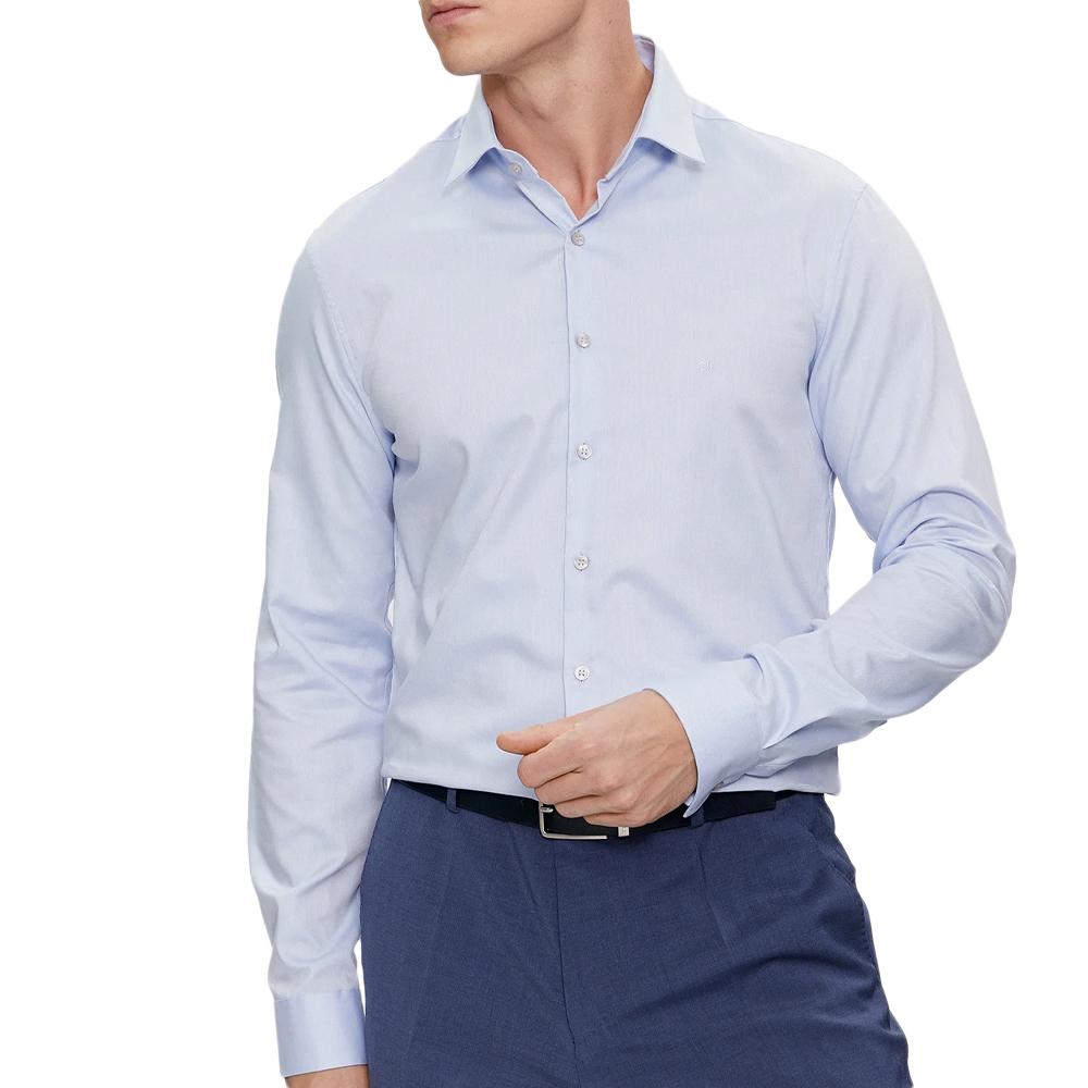 Chemise Bleu Homme Calvin Klein Jeans Twill pas cher