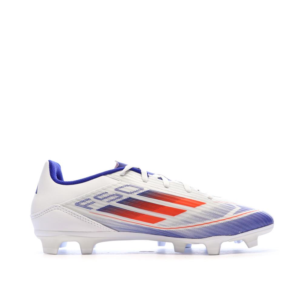 Chaussures de football Blanches/Bleu Homme Adidas F50 vue 2