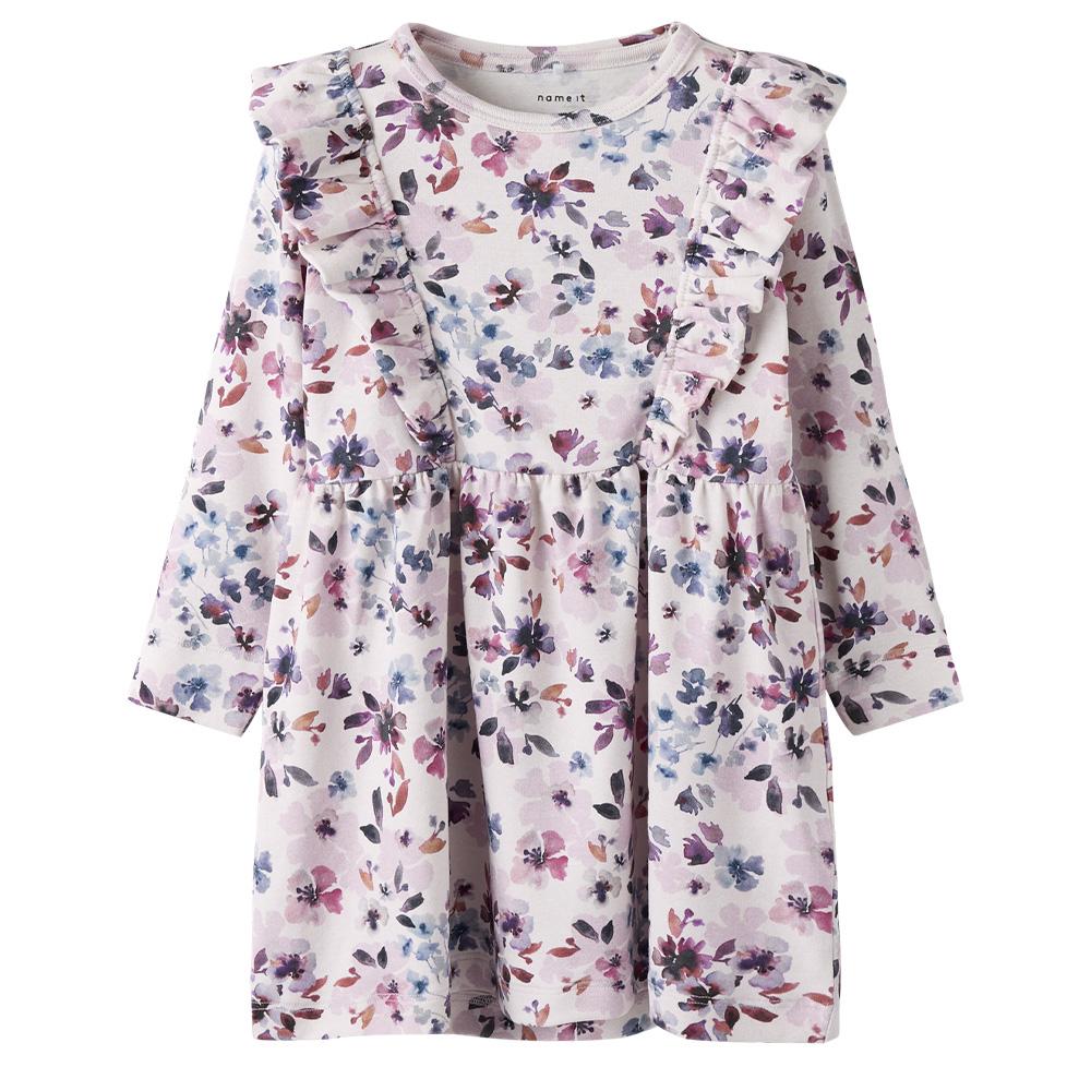 Robe Fleuris Rose/Blanc Fille Name it Fkayla pas cher