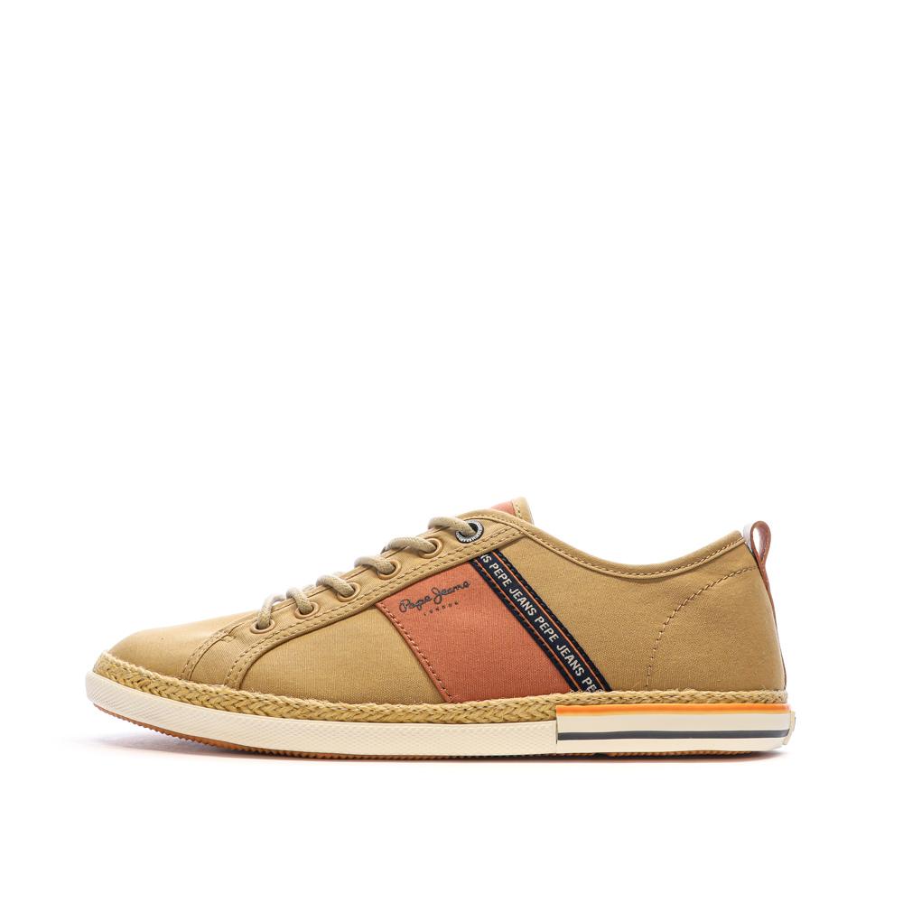 Baskets Marron/Rose Homme Pepe Jeans Maoui pas cher