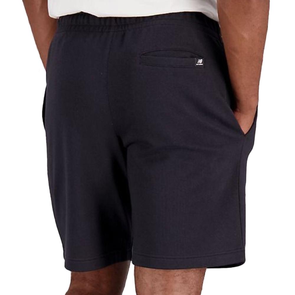 Short Noir Homme New Balance Essentials Stacked vue 2