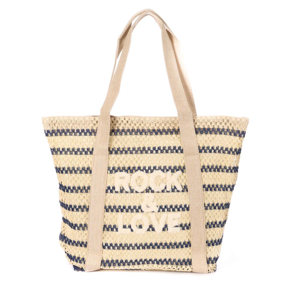 Ecru/Navy Beach Bag Gérard Pasquier Rock affordable