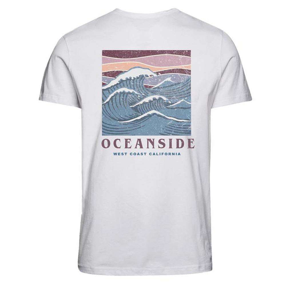 T-Shirt Blanc Homme Jack & Jones Jortide vue 2