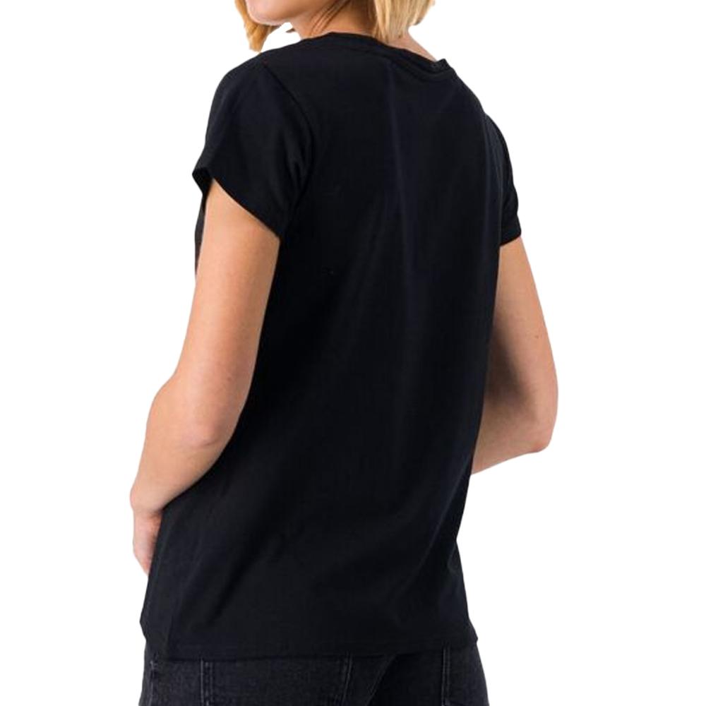T-shirt Noir Femme Teddy Smith Mia vue 2
