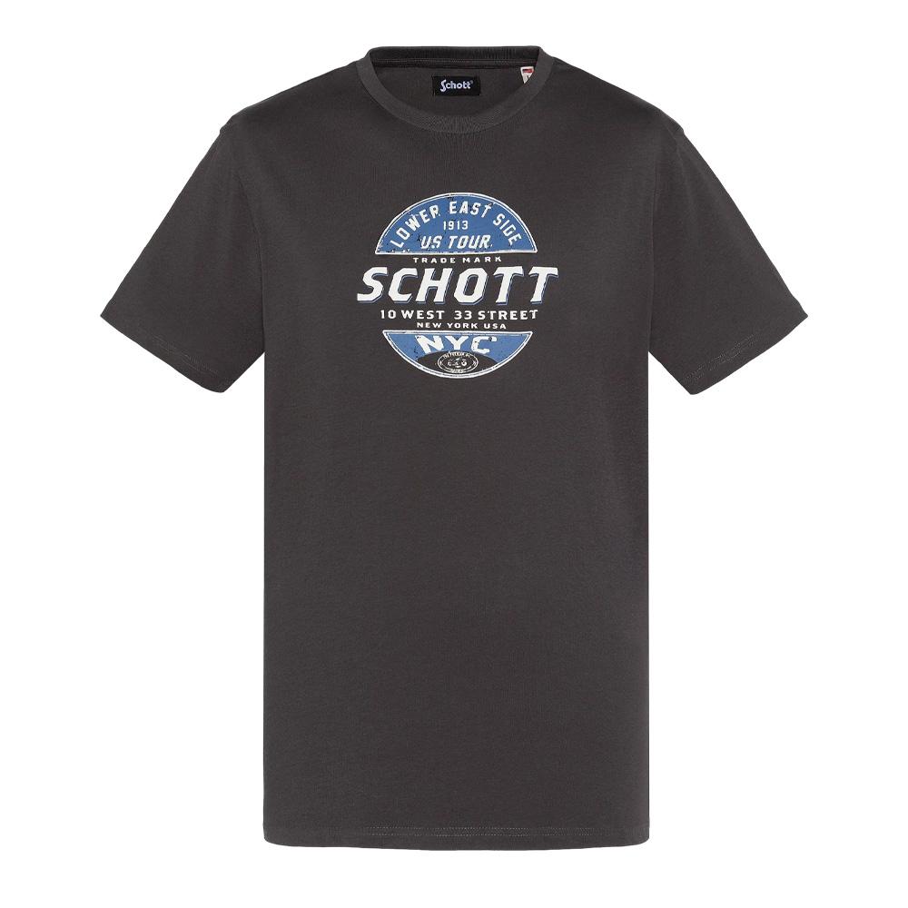 T-shirt Noir Homme Schott TSUSTOUR pas cher