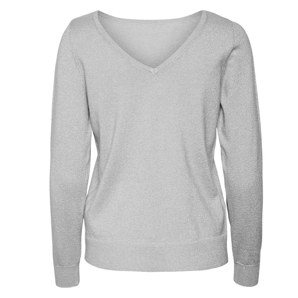 Pull Gris Clair Femme Vero Moda Happyglitter pas cher