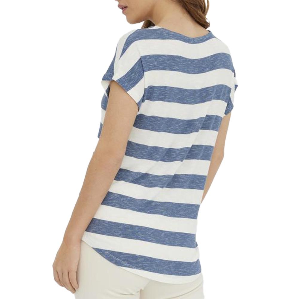 T-Shirt Rayure Marine/Blanc Femme Vero Moda Wide Stripe vue 2