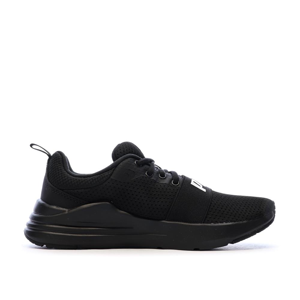 Baskets Noires Garçon Puma Wired Run vue 2