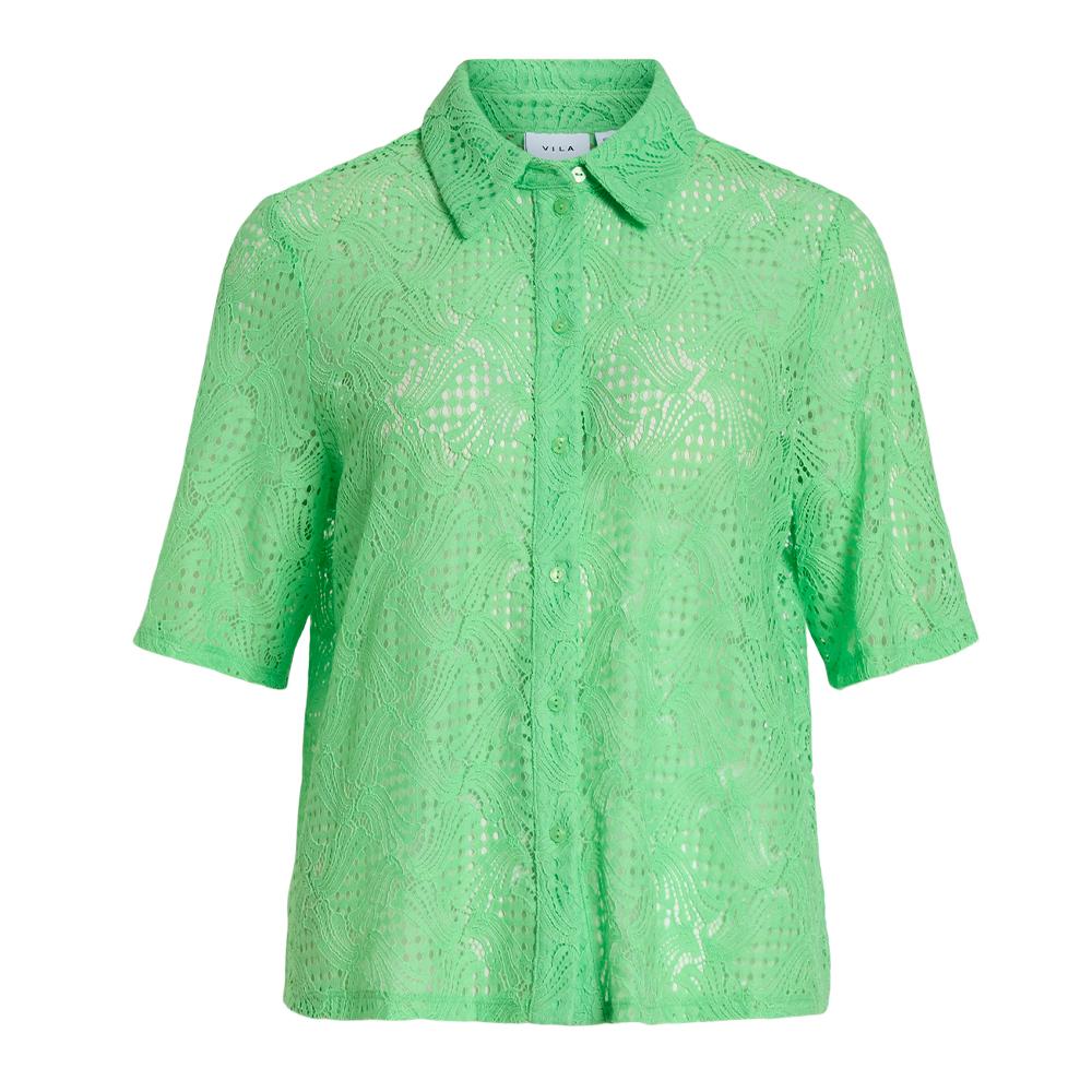 Chemise Verte Femme Vila Vibegena pas cher